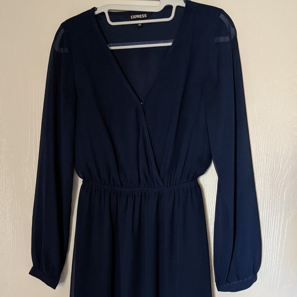 Express dress dark blue